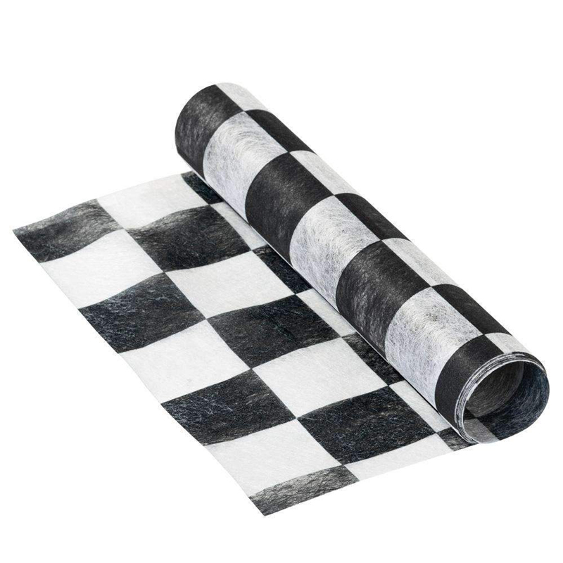 Black and white Check Table Runner