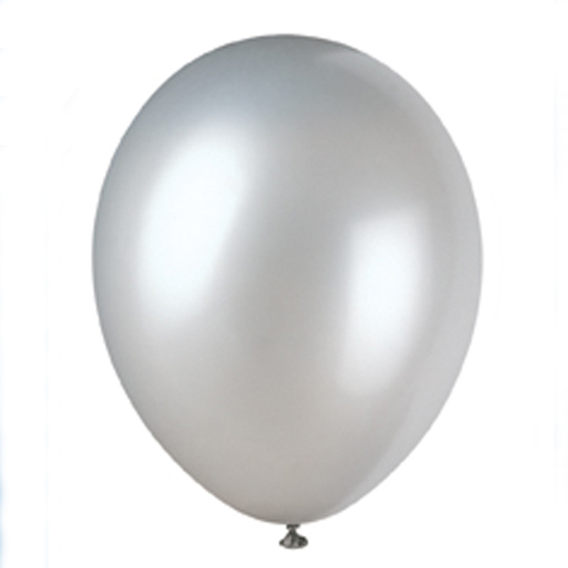 pack of 10 silver balloons