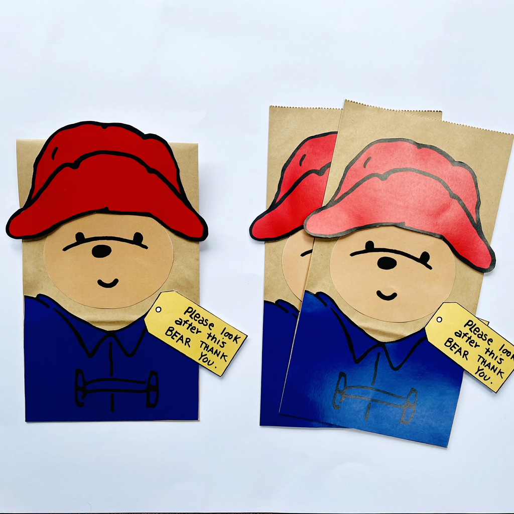 Paddington bear paper party bag