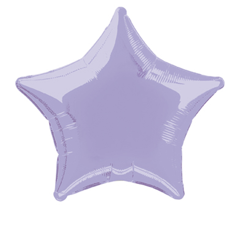 lilac star foil balloon