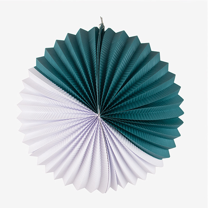 paper lantern - white and teal