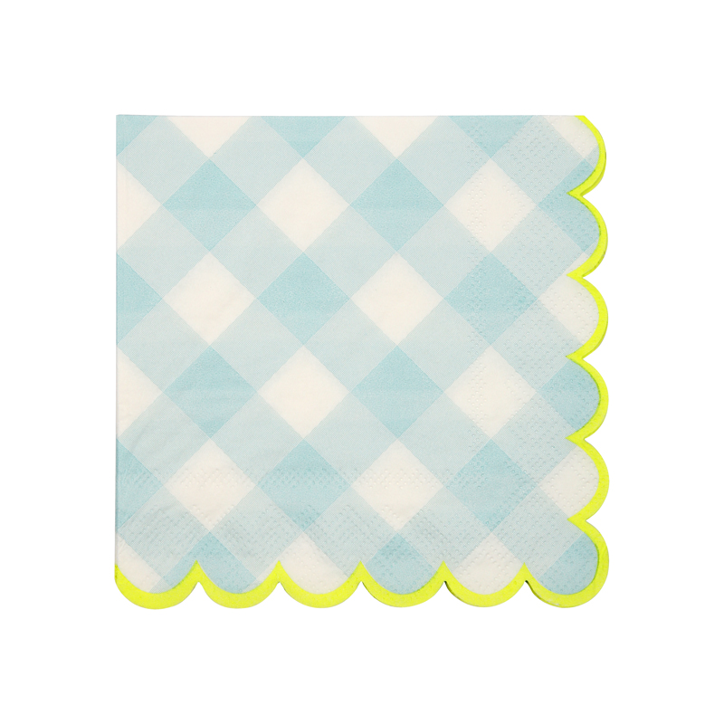 Blue Gingham Small Napkins