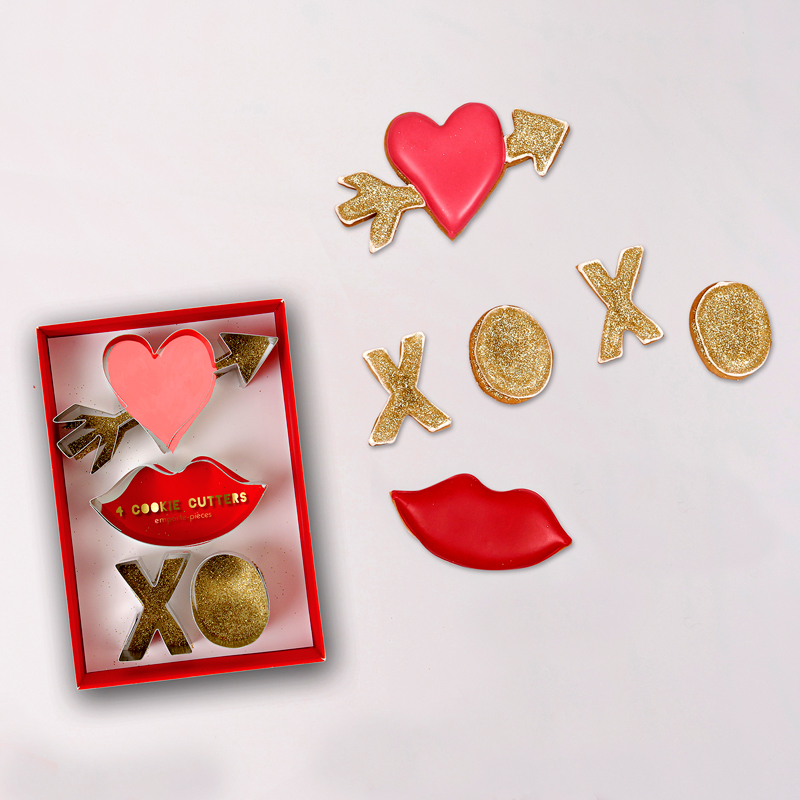 Valentines Cookie Cutters XOXO Cookie Cutter Lips Cookie Cutter