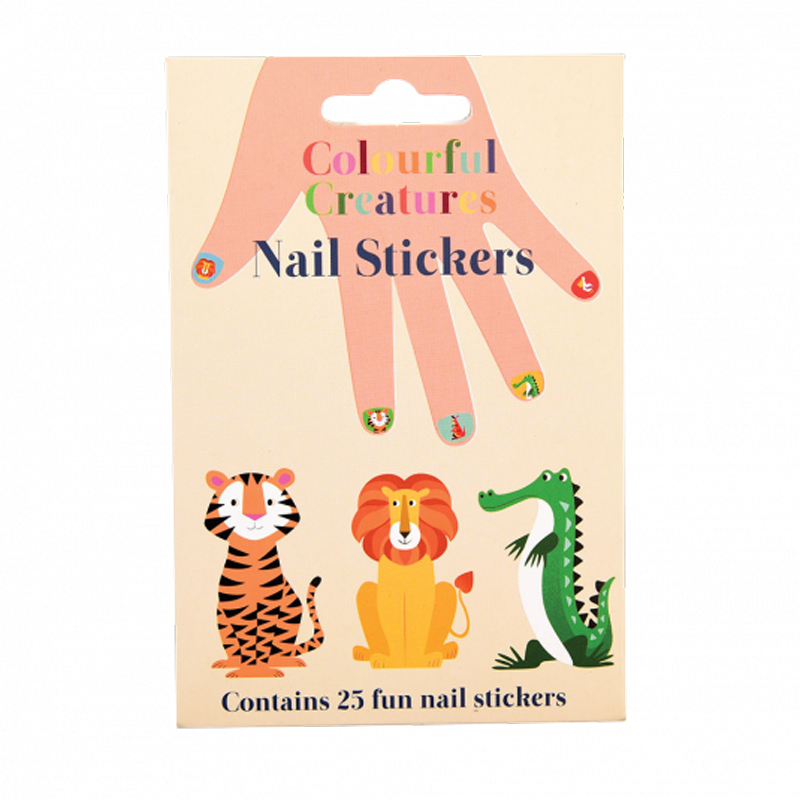 Fingernail stickers - Wild animal (pack Of 25)