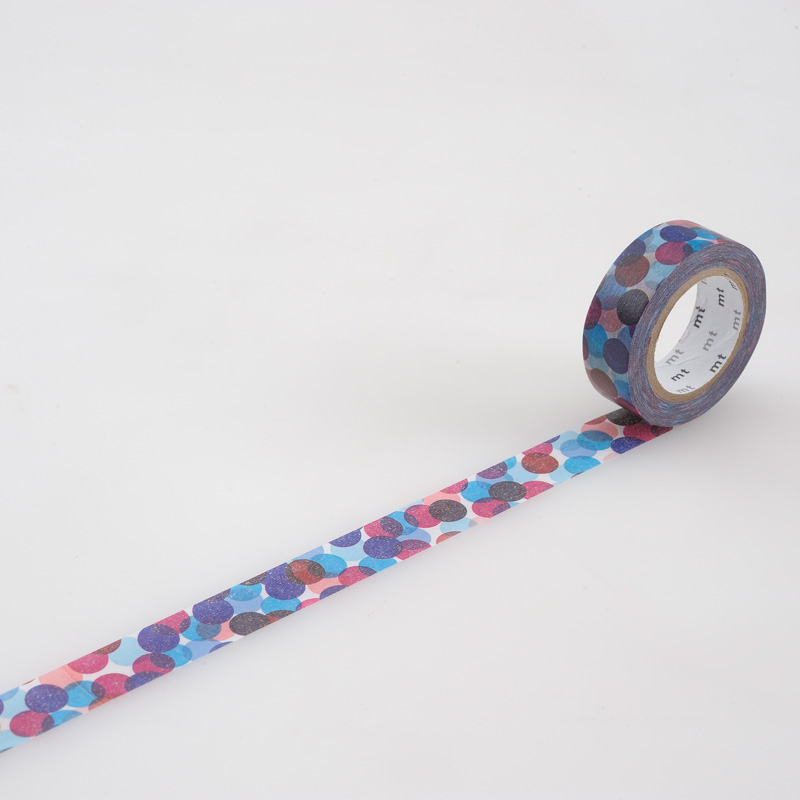 Single washi tape roll - spot blue