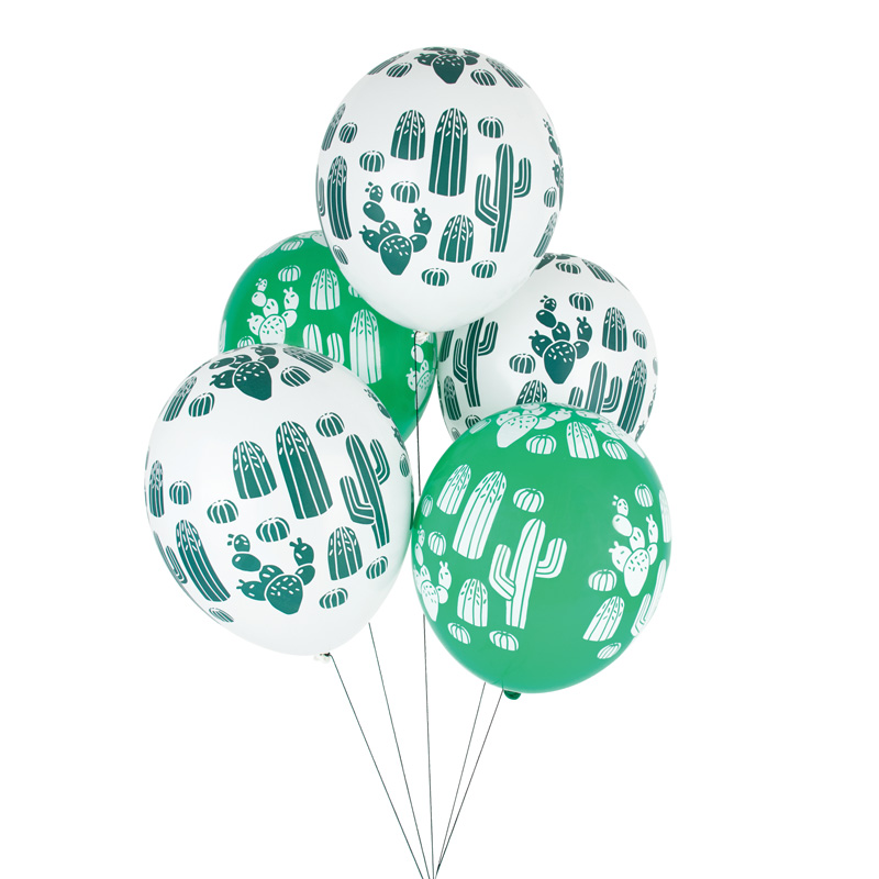 5 cactus balloons