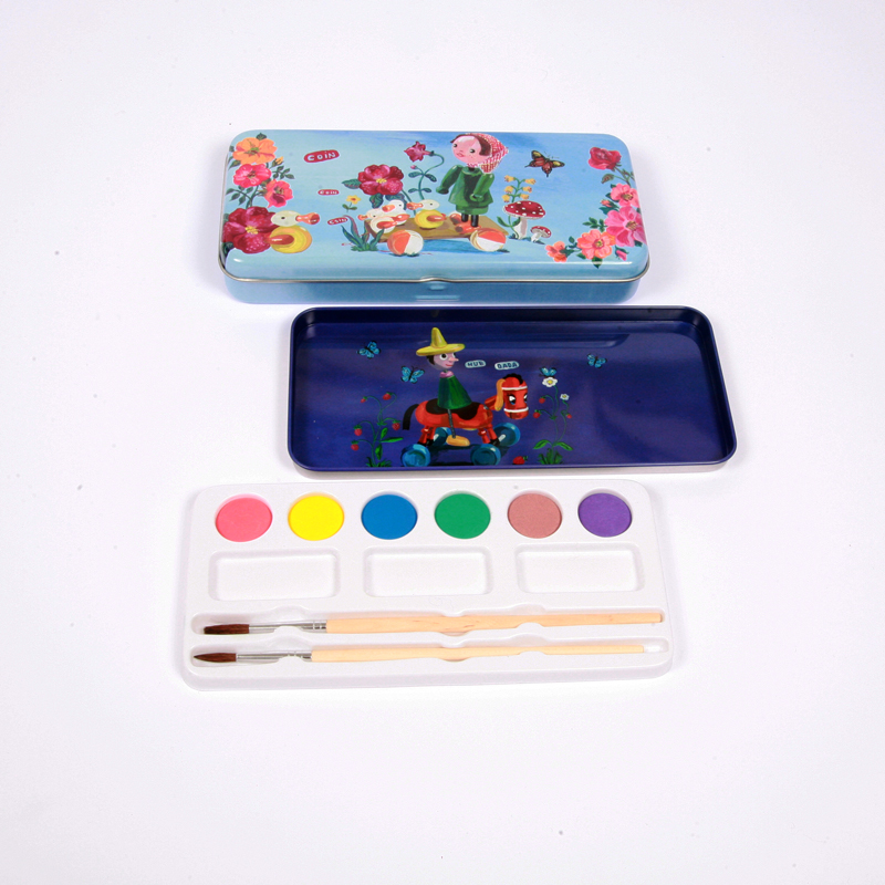 Small tin painting set