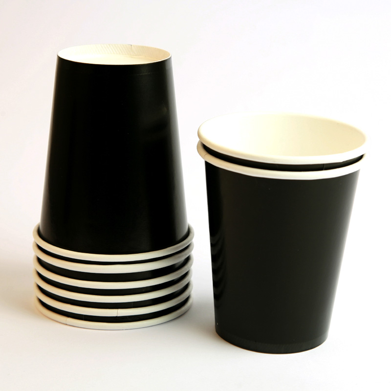 8 black cups