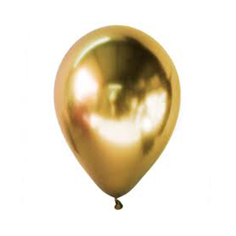 Pack of 5 Chrome Balloons - gold