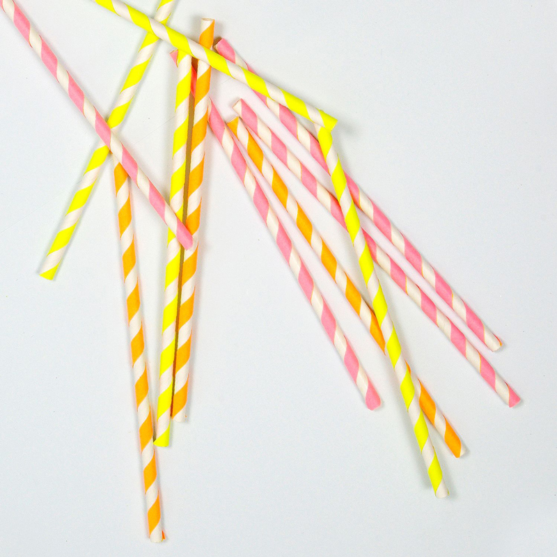 24 Neon Party Straws