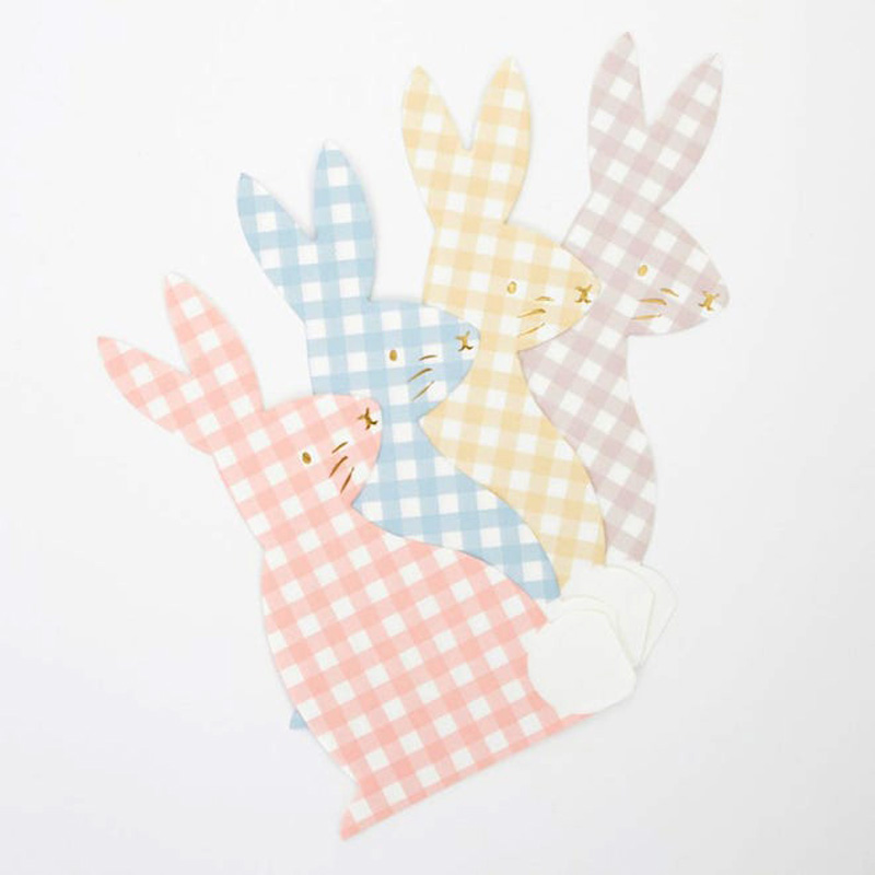 Gingham Bunny Napkins (set of 16)