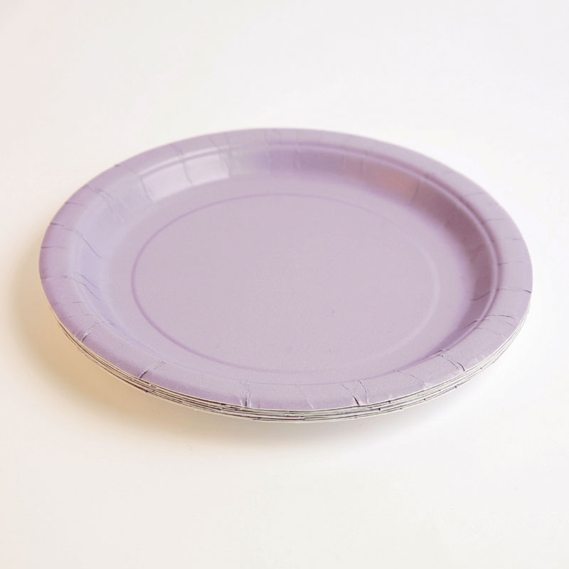 8 lilac plates