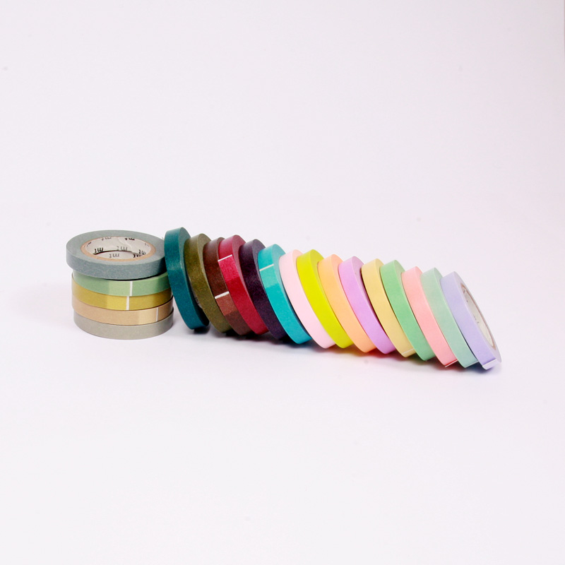 Slim washi tape - set of 20 rolls