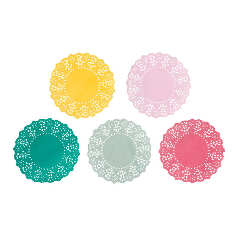 colourful mini doilies