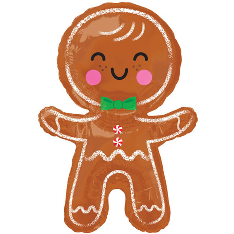 Ginger bread man cookie foil balloon