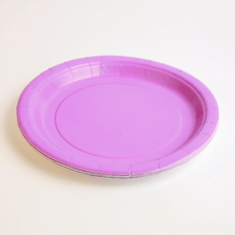 8 violet plates
