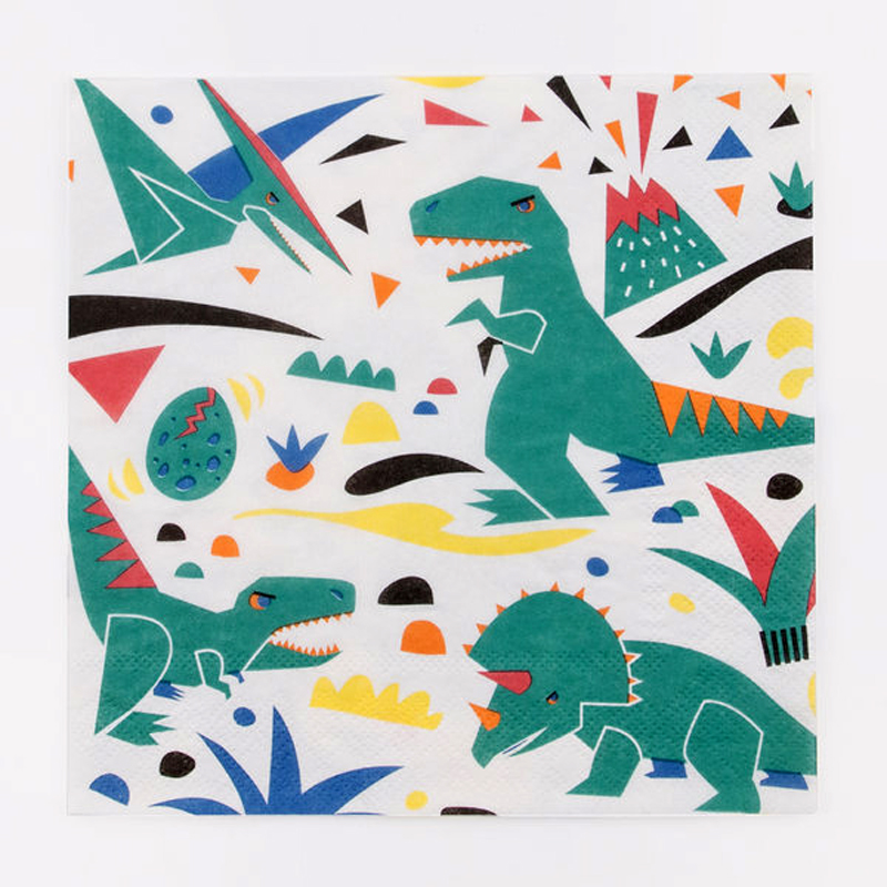 20 PAPER NAPKINS - DINOSAUR