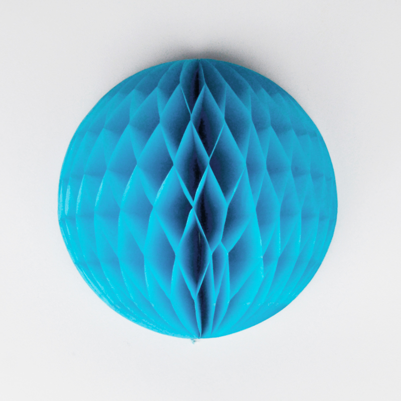 Light blue honeycomb ball