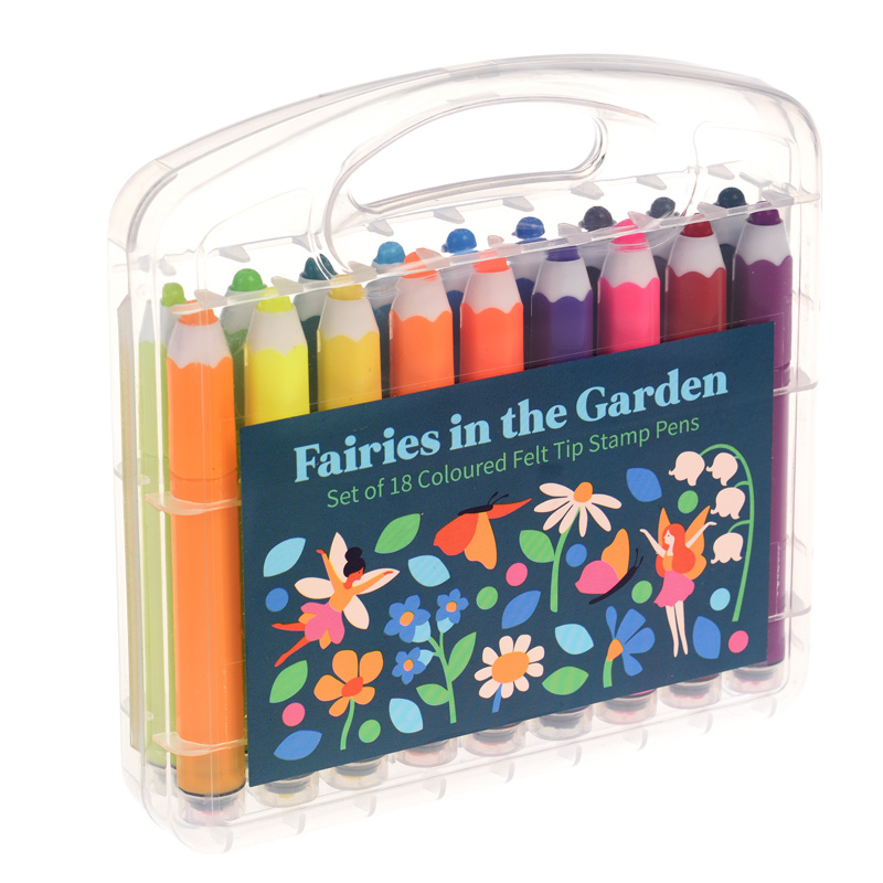 Fairies in the garden felt tip stamp pens